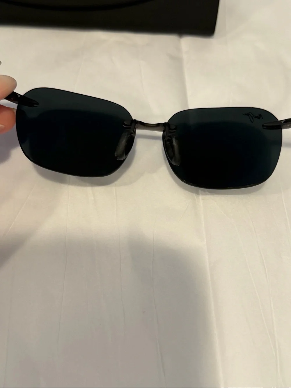 MAUI JIM KOMOHANA MJ446-11M Lightweight Black Rimless Sunglasses UNISEX Pristine